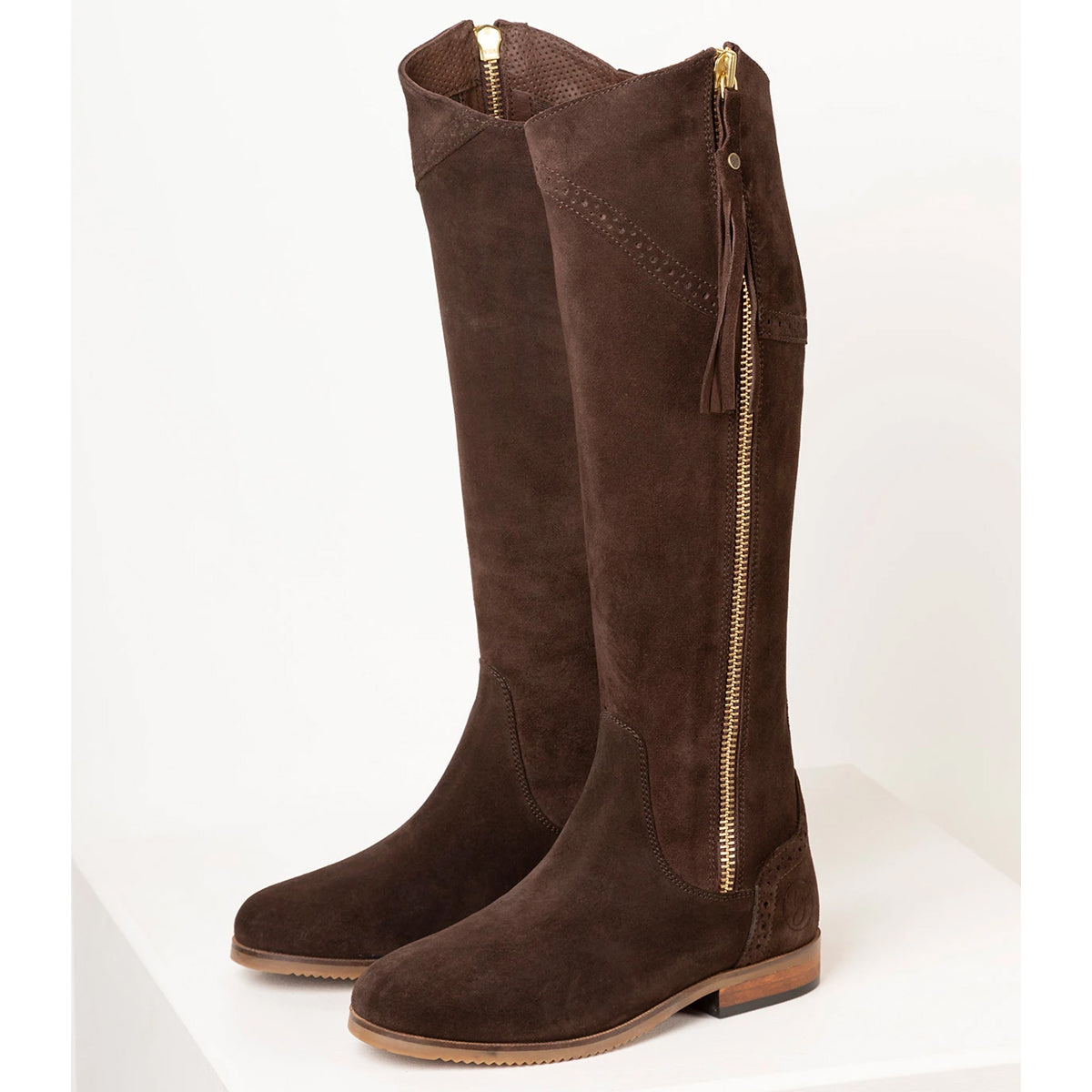 Suede riding store boots