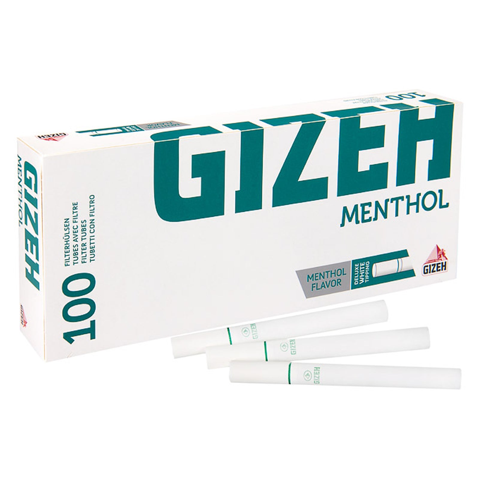 Gizeh - Menthol Deluxe White Tipped Cigarette Tubes (Box Of 100) - The Pipe  Shop