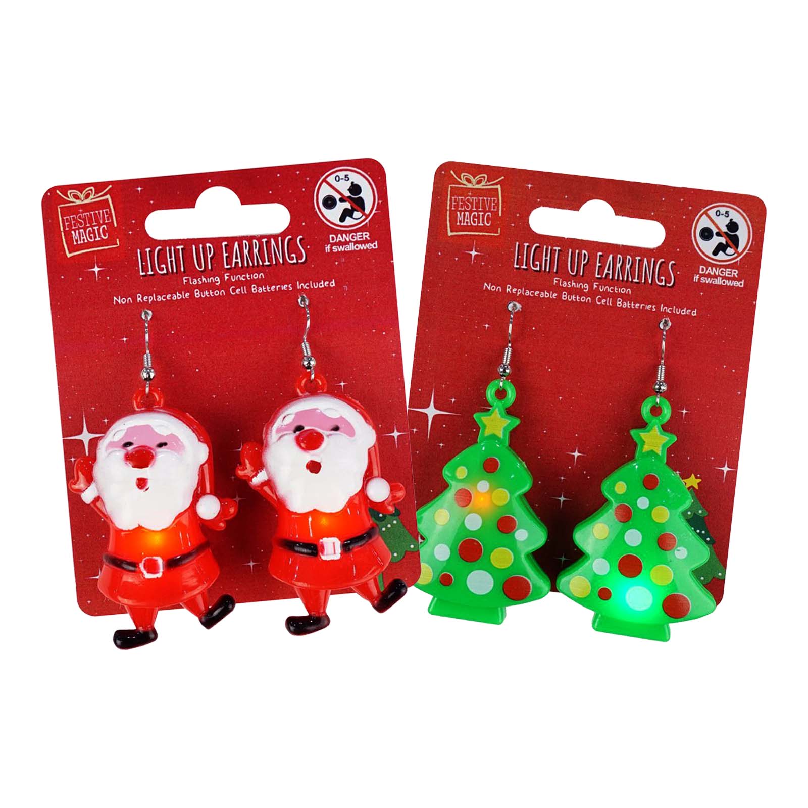 Xmas earrings that light on sale up