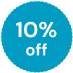 10 percent discount badge