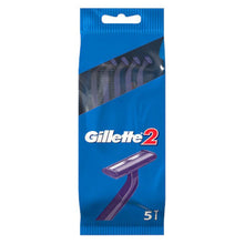 Load image into Gallery viewer, Gillette Men&#39;s 2 Blade Disposable Razors 5 Pack
