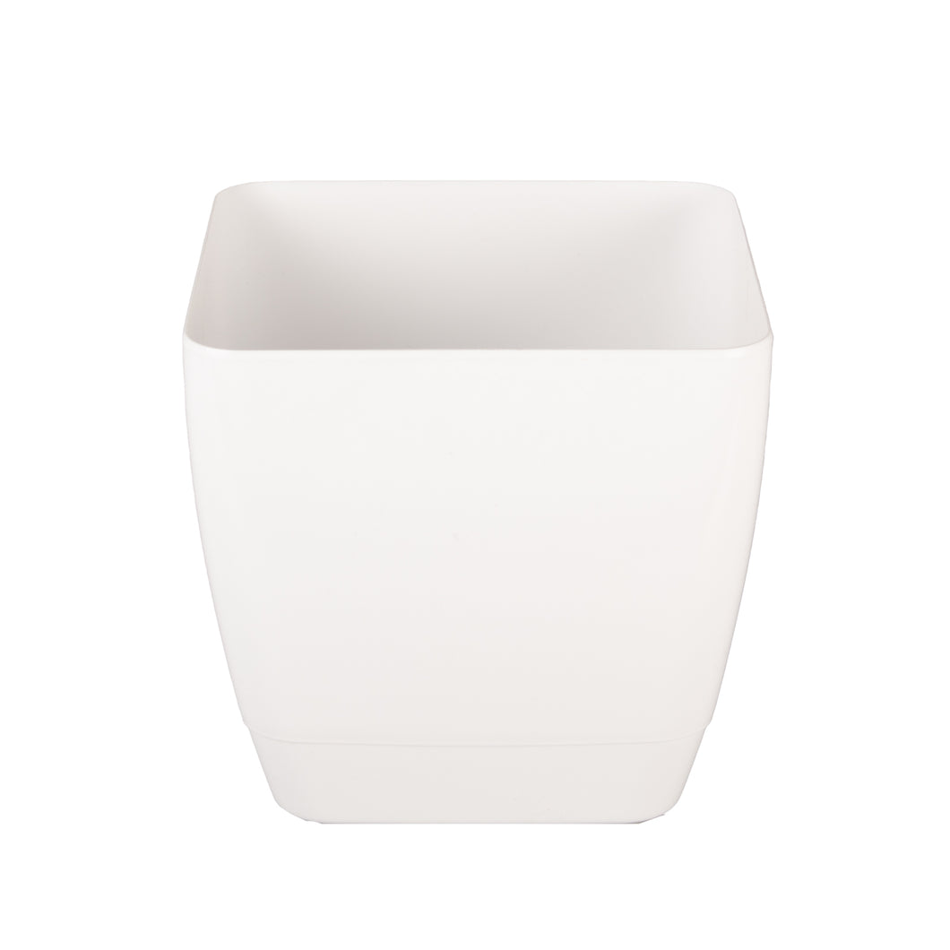 Whitefurze White Square Indoor Pot 18cm