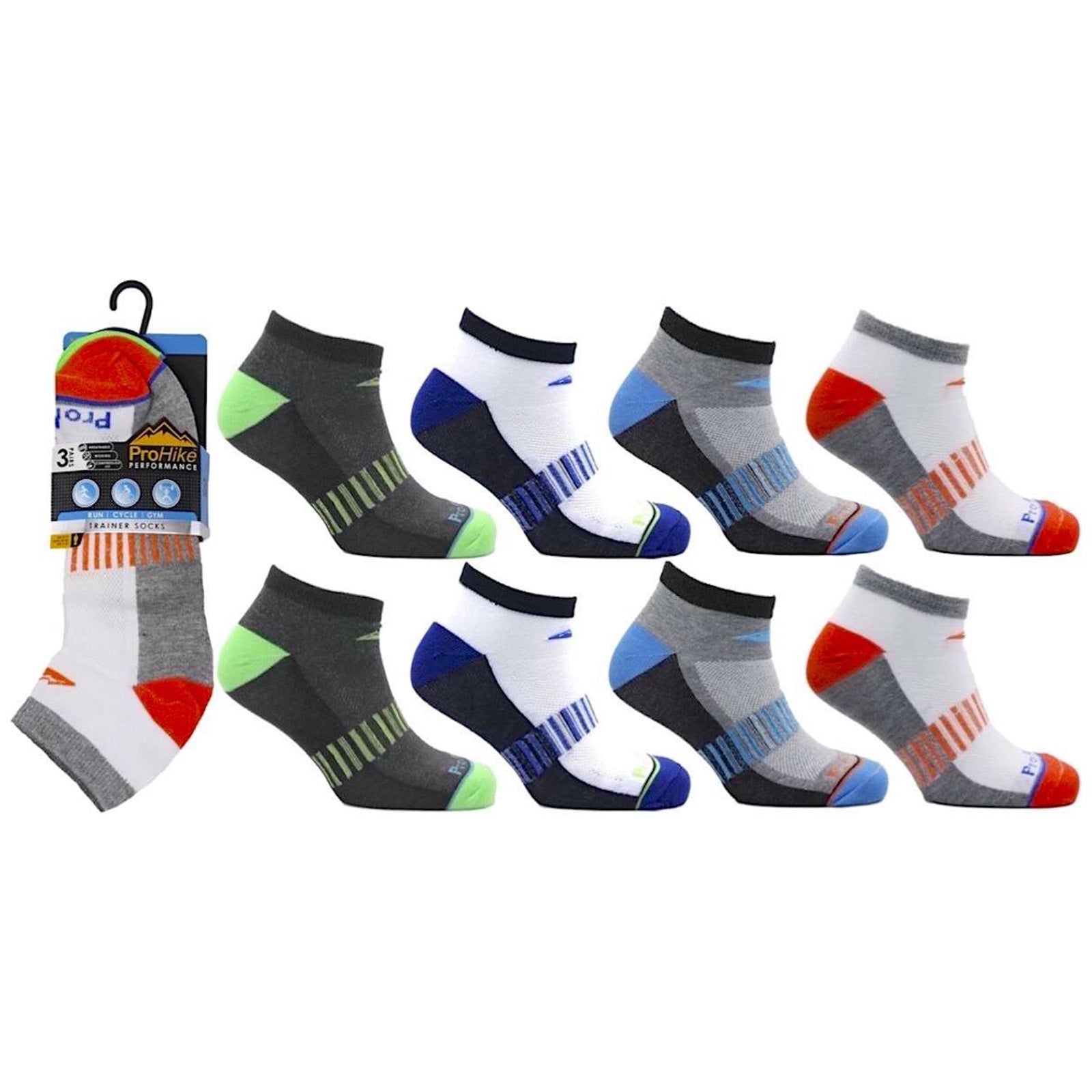 ProHike Mens Trainer Socks 3 Pack Assorted – Yorkshire Trading Company