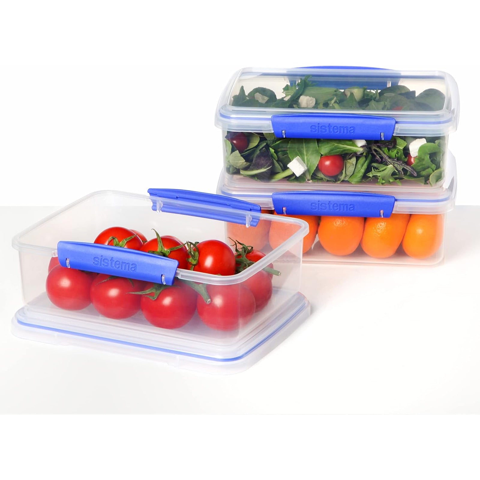 Sistema Klip It 2L Plastic Food Storage Containers, Set of 2