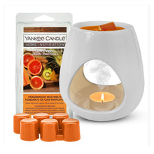 Load image into Gallery viewer, Yankee Candle Exotic Fruits Wax Melt Ceramic Warmer Kit Gift Set
