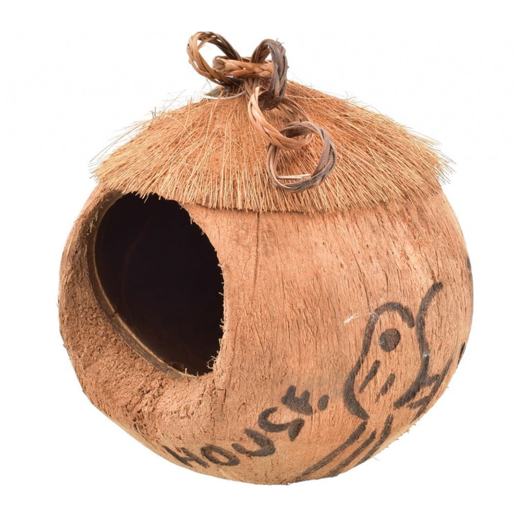 Novelty Carved Coconut Bird House