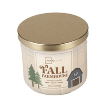 Load image into Gallery viewer, Mainstays Fall Farmhouse 3 Wick Scented Candle 14oz
