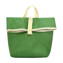 Load image into Gallery viewer, Blue Sky Roll Top Green Lunch Bag
