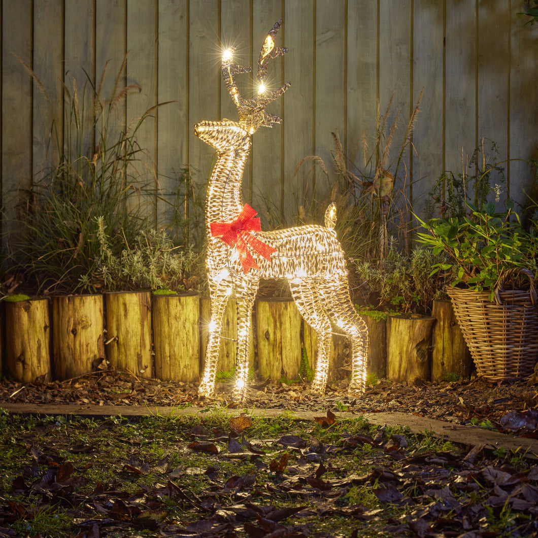 Three Kings Gold Glittertwist Christmas Reindeer 90cm