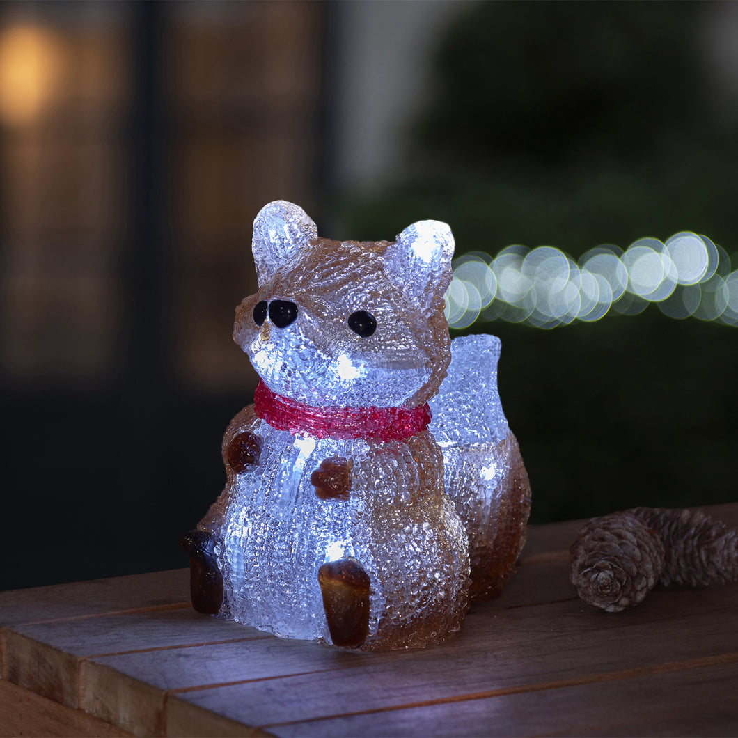 Three Kings Inlit Ice Decorative Christmas Fox 15cm