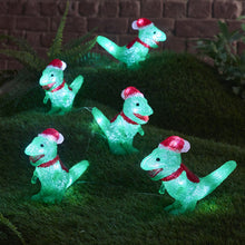 Load image into Gallery viewer, Three Kings Set of 5 Dinosaur Christmas Lights
