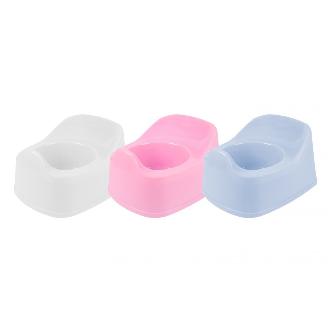 Baby Potty Plastic White Pink & Blue