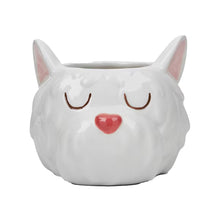 Load image into Gallery viewer, Puckator Westie Dog Head Shaped Ceramic Indoor Planter
