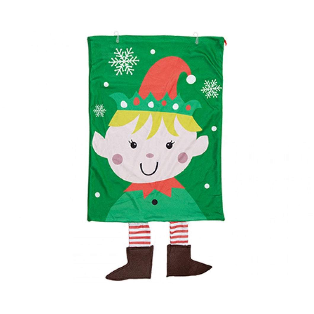 Snow White Elf Fleece Christmas Sack With Legs 50cm x 90cm