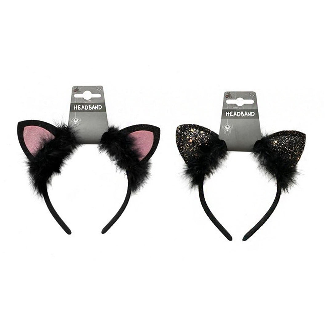 Glitter Cat Ears Headband Assorted Yorkshire Trading Company 4289