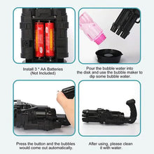 Load image into Gallery viewer, Mini Gatling Electric Bubble Gun Assorted
