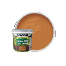 Load image into Gallery viewer, Ronseal Harvest Gold One Coat Fence Life Paint 9L
