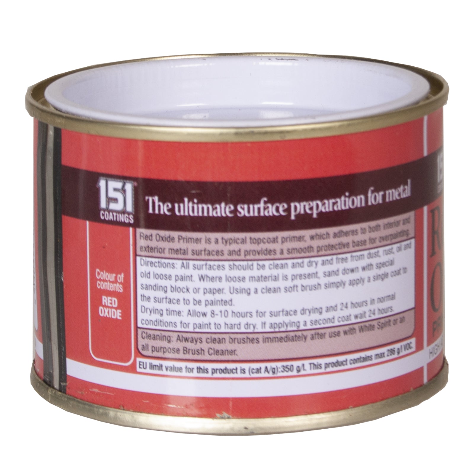 2 X 180ML RED OXIDE PRIMER METAL TOPCOAT PRIMER PAINT TIN INTERIOR EXTERIOR  NEW