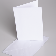 Load image into Gallery viewer, A6 Blank Cards with Envelopes 5pk - White
