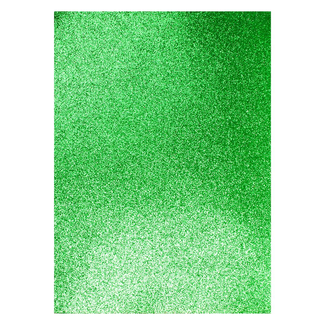 A4 Glitter Foam Sheet - Green (Front Glitter)