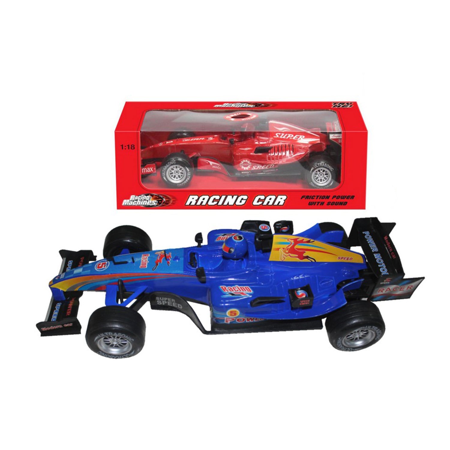 Formula One Racing Car F1 Racing Car Friction Powered Car Toy 1:18