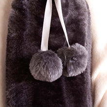 Load image into Gallery viewer, Cozy And Warm Long Plush Hot Water Bottle Grey

