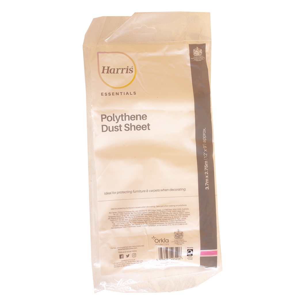 Harris Polythene Dust Sheet - 3.7 x 2.75m