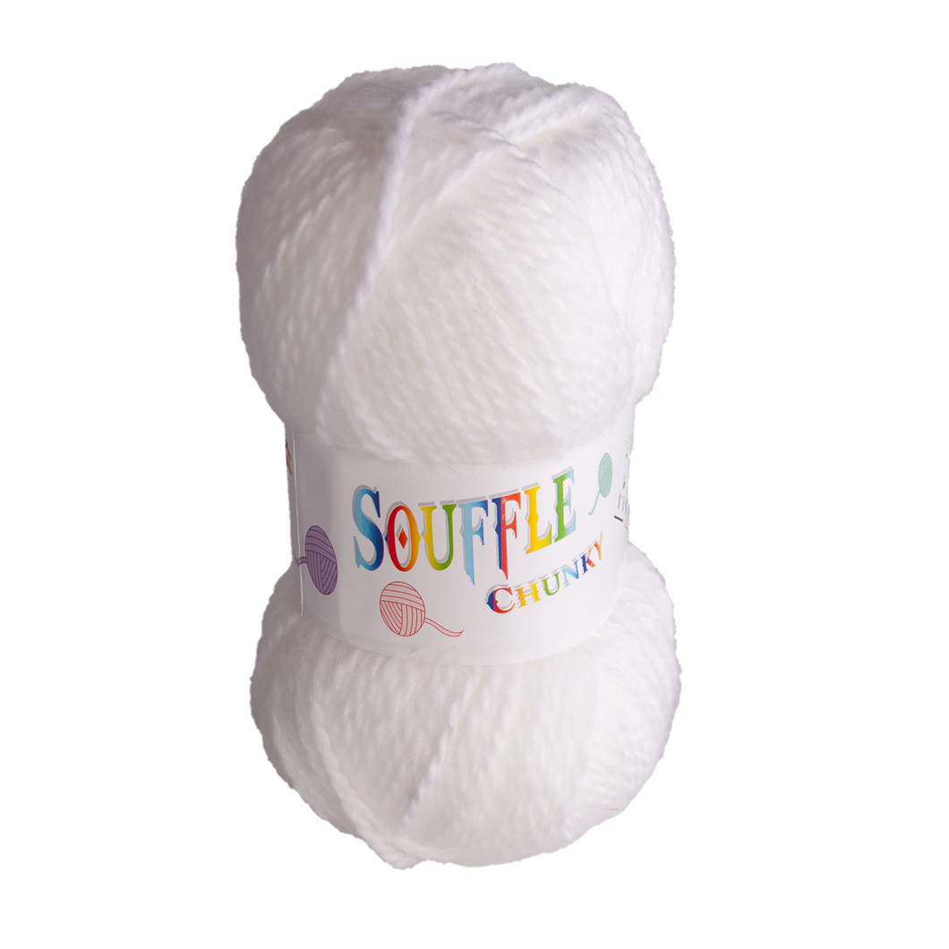 Woolcraft Souffle Wool 100g - White 7F76