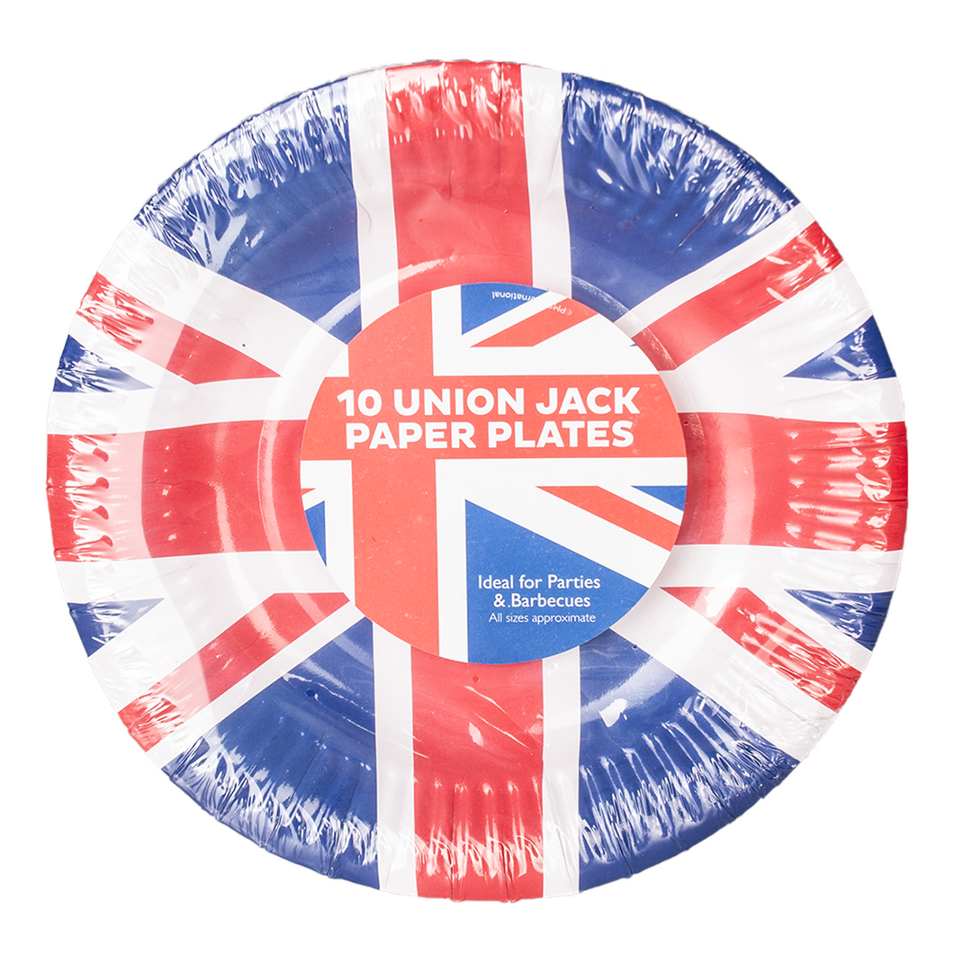 Union Jack Paper Plates 10pk 7" Queens Jubilee Yorkshire