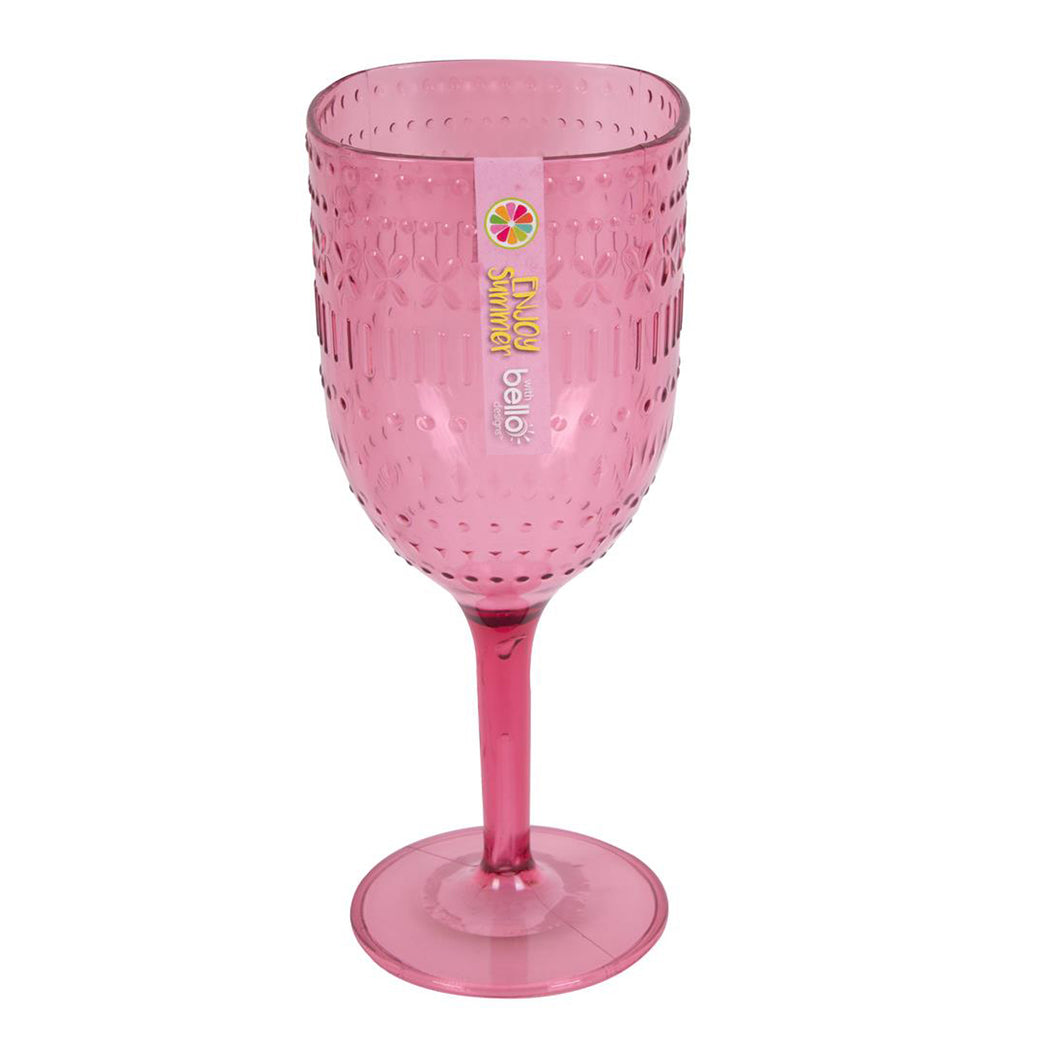 Bello Pink Aztec Wine Goblet 375ml