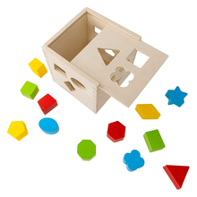 Load image into Gallery viewer, Wood Works Shape Sorting Cube
