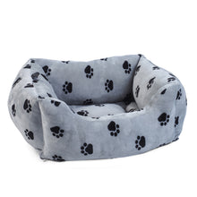 Load image into Gallery viewer, Zoon Medium Grey SnugPaws Square Dog Bed

