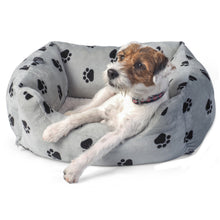 Load image into Gallery viewer, Zoon Medium Grey SnugPaws Square Dog Bed
