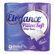 Load image into Gallery viewer, Elegance Pillow Soft 4ply Toilet Tissue 9 Pack
