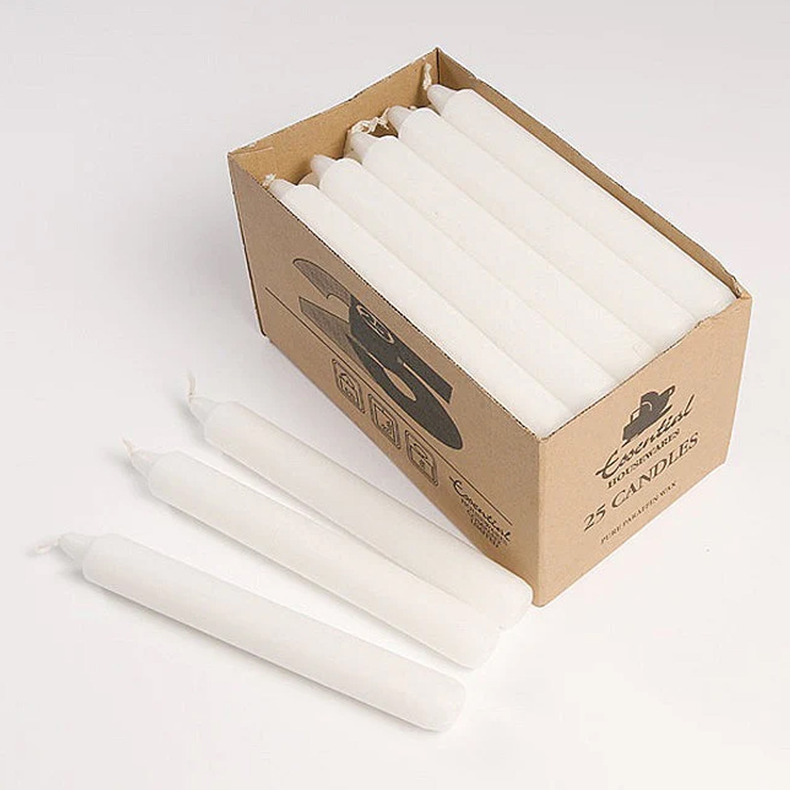 25pk White Candle Box Yorkshire Trading Company 