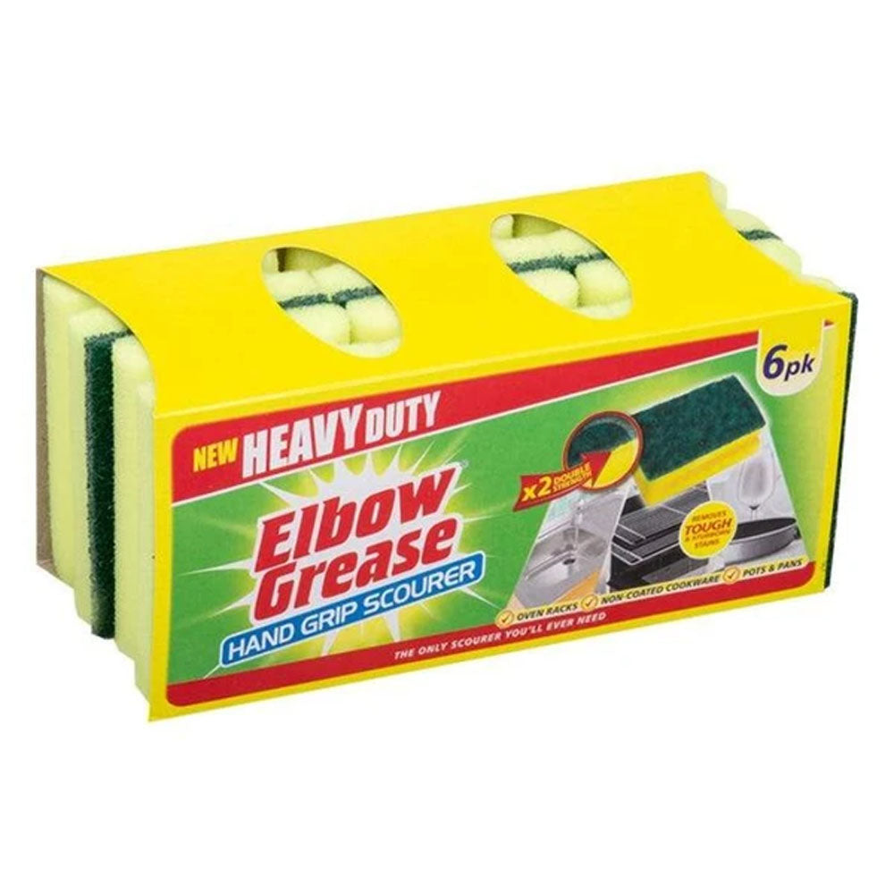 Elbow Grease Heavy Duty Hand Grip Scourers 6 Pack
