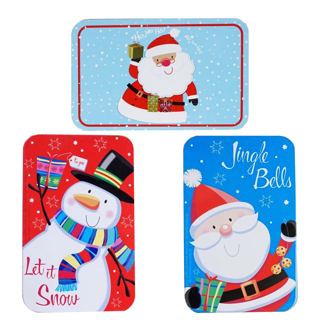 Assorted metal gift card tins