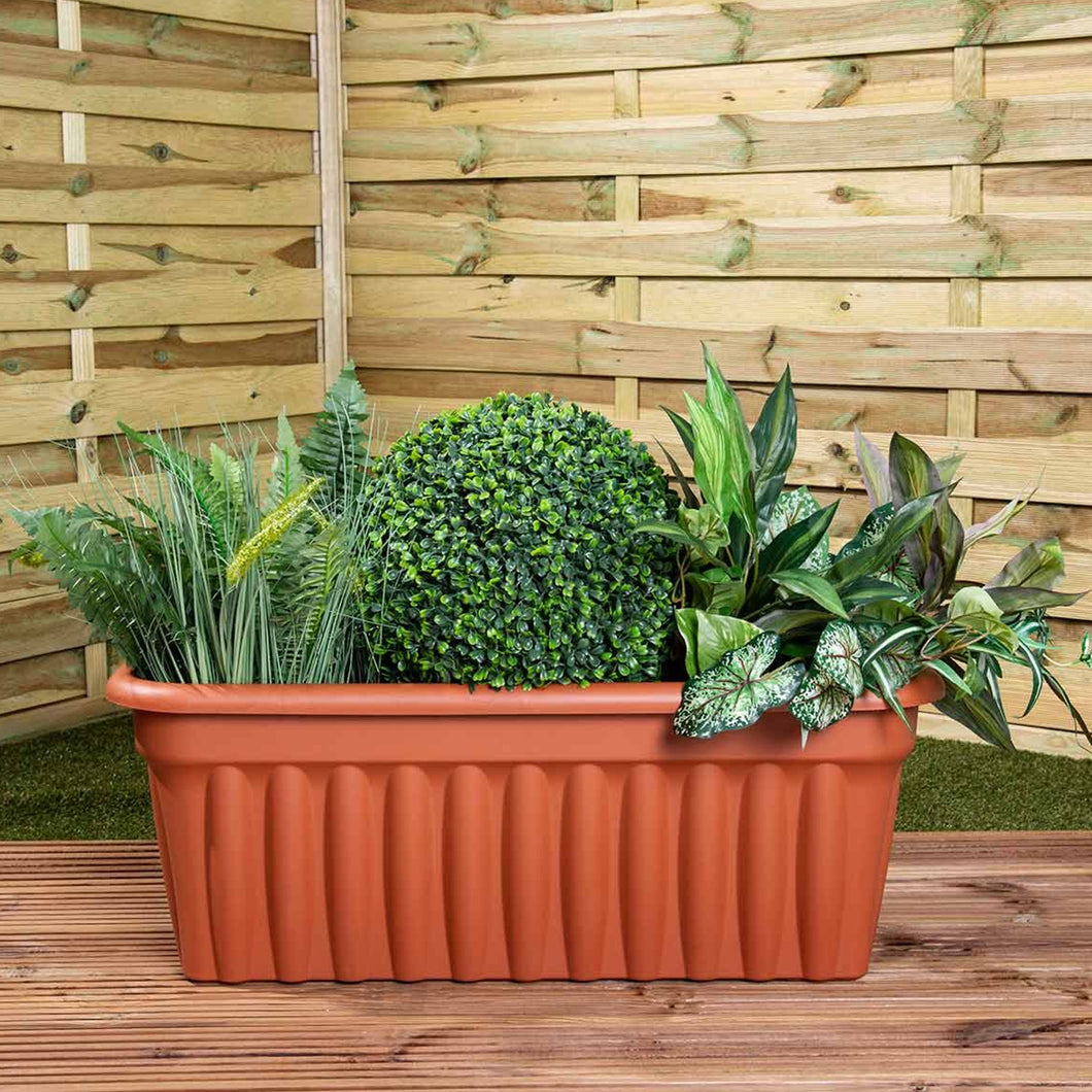 Wham Vista 80cm Trough Terracotta