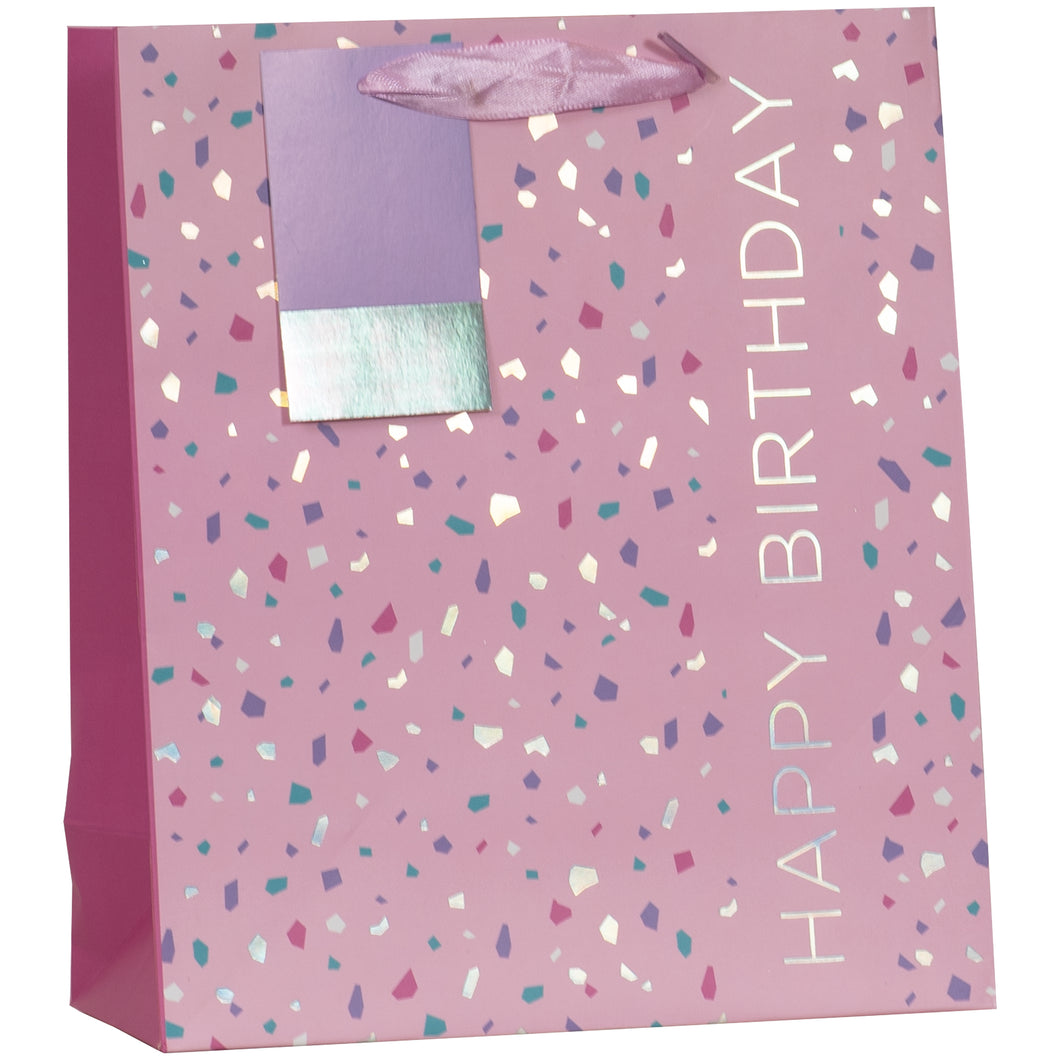 Partisan Pink Confetti Gift Bag M/L & Bottle