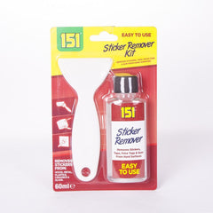 STICKER REMOVER KIT WITH SCRAPER REMOVES STICKY STUFF AND GOO IS GONE 60ml  NEW